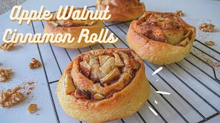 Apple Walnut Cinnamon Rolls Recipe | How To Make Homemade Cinnamon Buns | Rolinho de Maçã e Canela