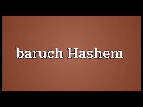 Baruch Hashem Meaning