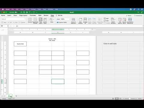 Creating And Saving Seating Charts In Excel