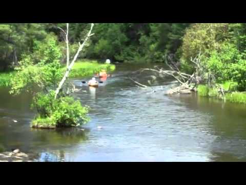 kayaking on the AuSable River, Grayling MI