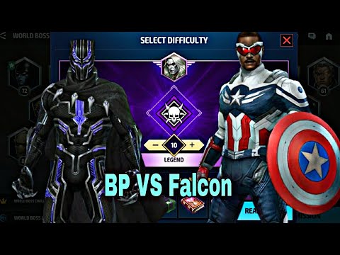 Black Panther VS Falcon WBL Knull Stage 10 Comparison - Marvel Future Fight