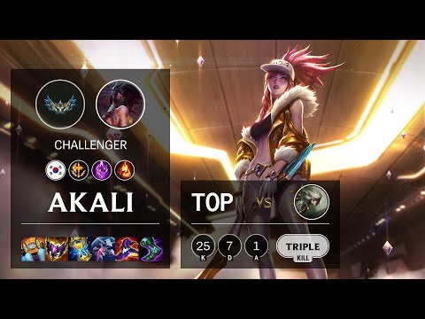 Akali Top vs Camille - KR Challenger Patch 12.4