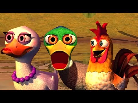 o galo e o pata | vídeos infantis | divertido desenho animado | The Rooster And The Pata | O Reino