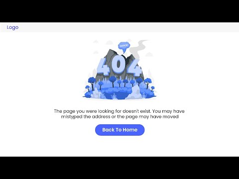 Custom 404 Page Not Found Design HTML CSS | Website Design HTMl CSS | Website UI