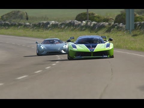 Koenigsegg Regera vs Ferrari FXX-K at Highlands