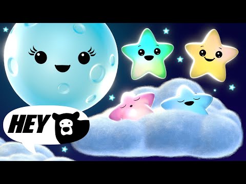 Hey Bear Sensory -Sleepy Stars Lullaby Adventure! - Bedtime Video - Lullaby Music to go to Sleep