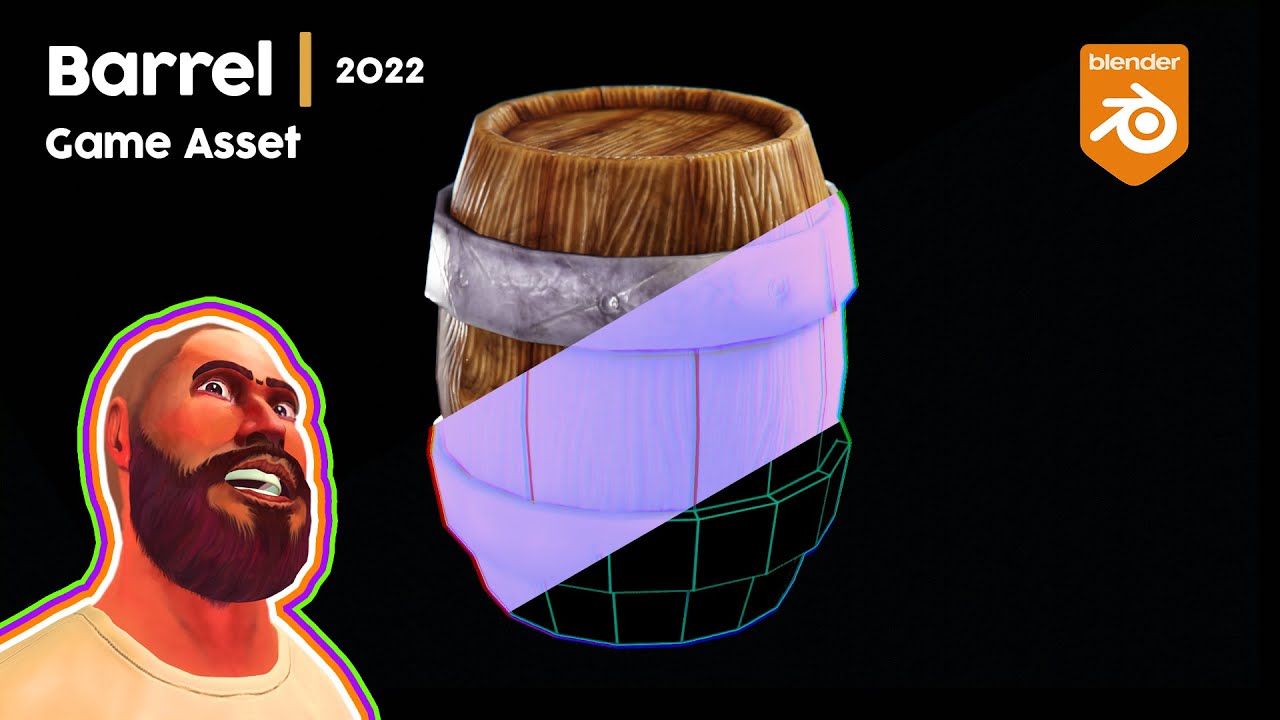 Barilotto stilizzato in polietilene basso Modello 3D