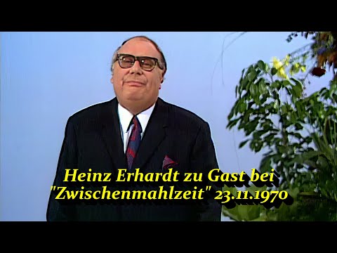 Heinz Erhardt as a guest on "Zwischenmahlzeit" on November 23, 1970