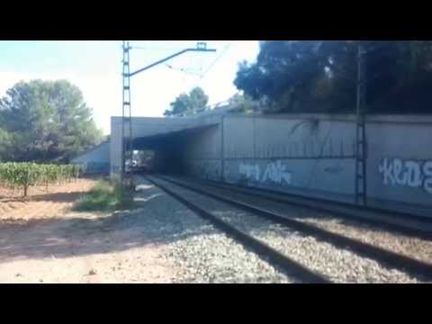 Rodalies de Catalunya 447+447 cruze con Renfe Mercancias 253+253+Teco
