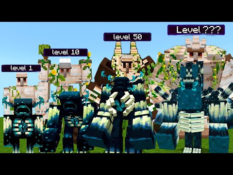 Every IRON GOLEM Evolution vs Every WARDEN Evolution in Minecraft