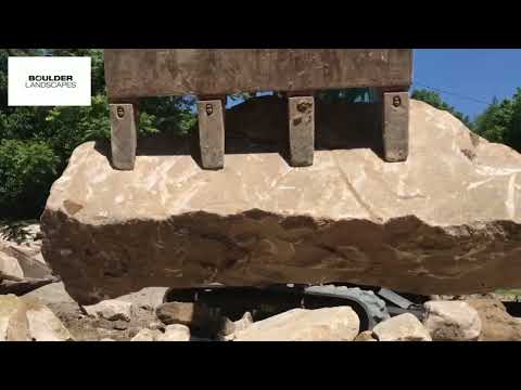 Grabbing a Boulder With My E35 Bobcat Excavator!