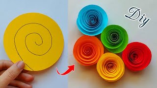 Easy and Beautiful Paper Rose Making 🌹| How To Make Rose Flower