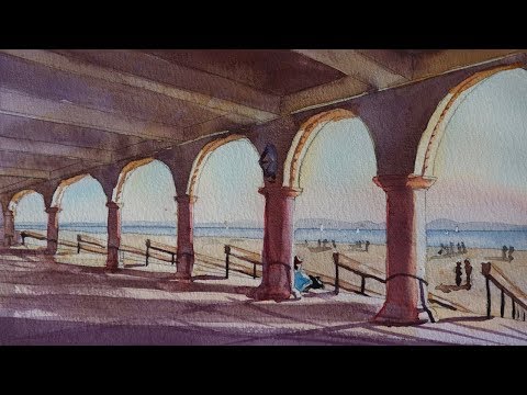 Рисуем акварелью арки