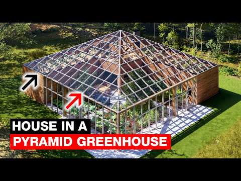 Would you live in this Home inside a Pyramid Greenhouse?