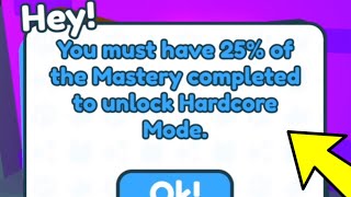 How To Complete 25% Of Your Mastery To Unlock Hardcore Mode! (Pet Simulator X)