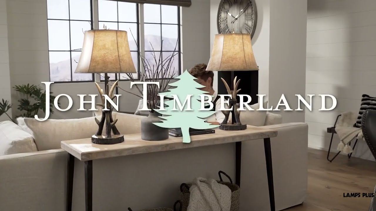 Video 1 Watch A Video About the Boone Western Rustic Antler USB Table Lamps Set of 2