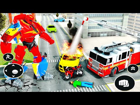 Optimus Prime Multiple Transformation Jet Robot Car Game 2021 - Android Gameplay
