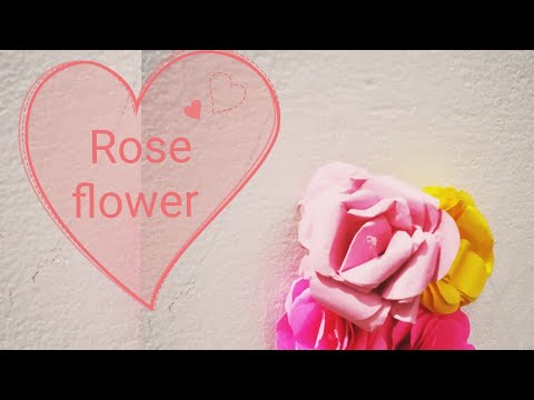 Easy make A rose flower #paper craft#Najiya's world