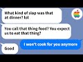 【Apple】 My sister in law insulted my food while she was visiting me but...