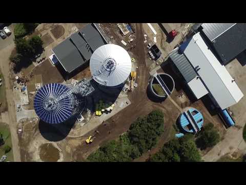 JS Power-Pol Kołobrzeg Poland tanks and insulation assembly, montaż komór fermentacyjnych+izolacja