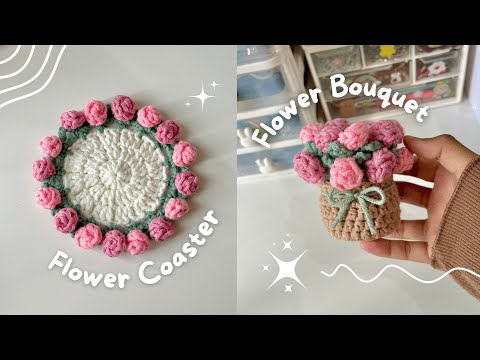 Flower Coaster Crochet 💐🧶✨