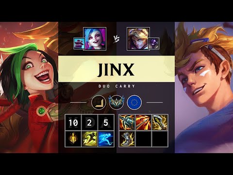 Jinx ADC vs Ezreal - EUW Challenger Patch 25.16