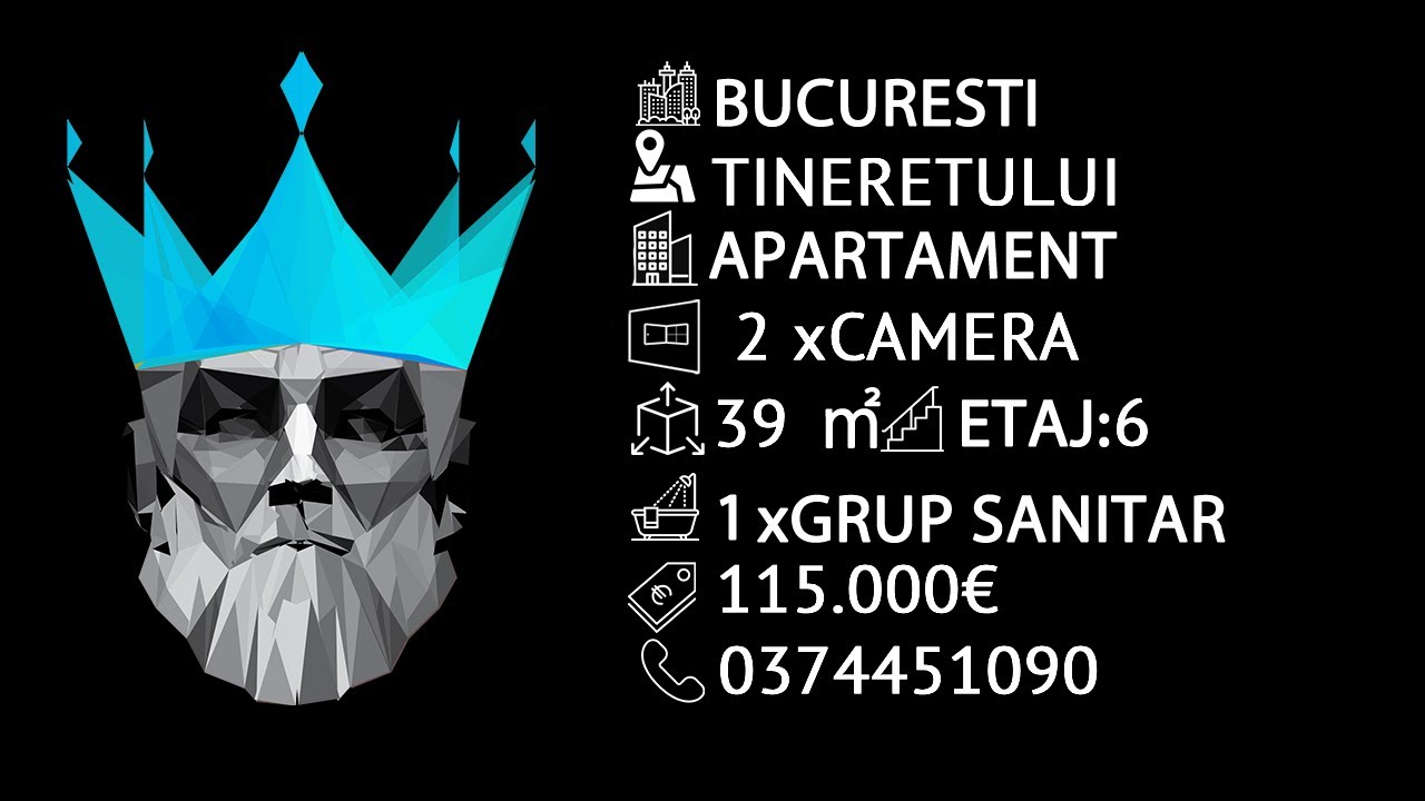 Tur video Tineretului I 2 camere I Balcon I View Panoramic I Proximitate metrou