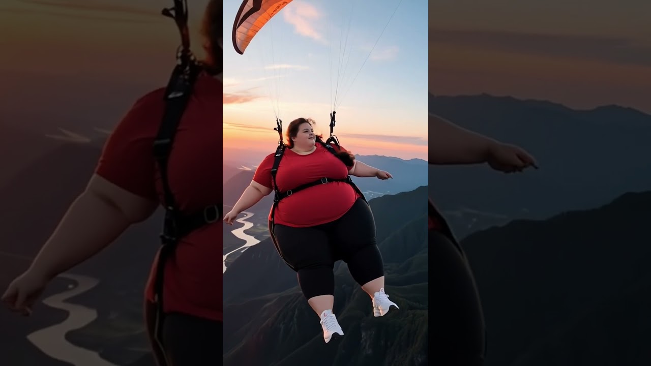 Epic Paragliding Adventure at Sunset | Soaring Over Mountains & Rivers | Freedom & Thrill!
