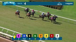 Hacking It Up wins race 4 at Del Mar 8/16/26