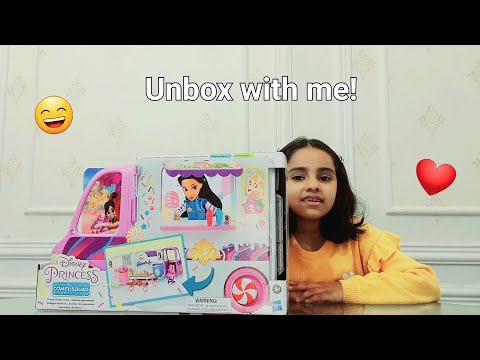 Ezzah unboxes disney princess comfy squad ice-cream truck!