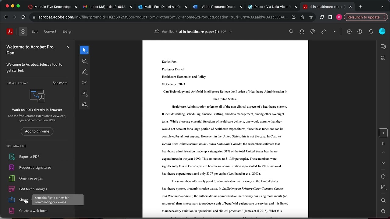 Collaborating on PDF Files In Acrobat