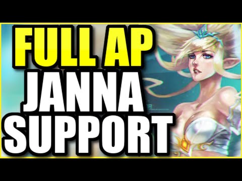 (ONE W = HUGE DAMAGE!) THIS *NEW* FULL AP JANNA BUILD ABSOLUTELY DECIMATES ENEMIS! AP JANNA SUPPORT