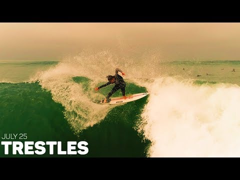 Drone footage of solid conditions at Trestles
