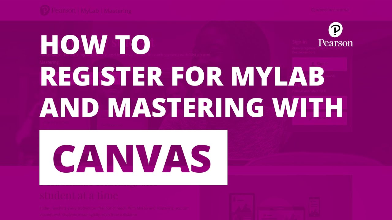 How to register for your course with Canvas