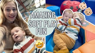 MUM OF 2 UNDER 2 DITL VLOG | FIRST SOFT PLAY WITH TWO KIDS! Jasper's First Baby Sensory & Soft Play
