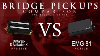 Video thumbnail for DiMarzio D ACTIVATOR X vs EMG 81 - Bridge Pickup Guitar Tone Comparison Demo by Mike Stamper