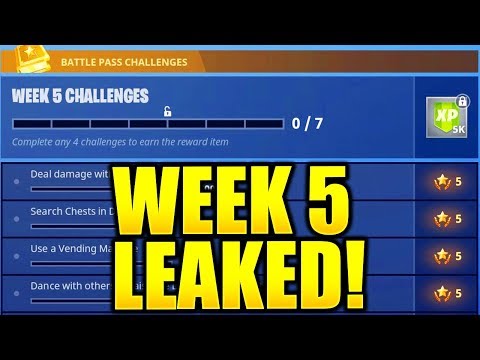 FORTNITE SEASON 5 WEEK 5 CHALLENGES LEAKED! WEEK 5 ALL CHALLENGES EASY GUIDE WEEK 5 CHALLENGES!