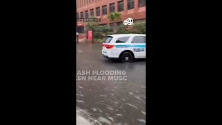 FLOODING seen in downtown Charleston Monday