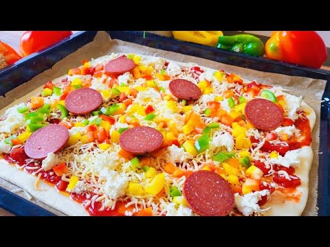 Mit diesem Rezept kannst du ganz einfach Pizzateig selber machen, so lecker  😋 schnelles Abendessen