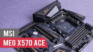Video thumbnail for MSI MEG X570 ACE review - Top of the line AMD Ryzen 3000 motherboard by Bench House