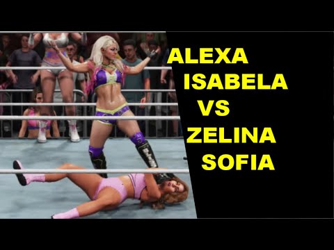 WWE 2K19 Alexa Bliss & Isabela vs Zelina Vega & Sofia Jamora