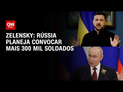 Zelensky diz que Putin vai convocar 300 mil novos soldados após eleições | CNN PRIME TIME