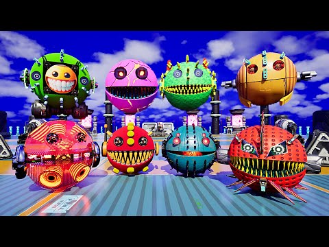 PACMAN - HEROES VS MONSTERS - ALL OUT WAR #monsterpacman #robotpacman #pacman