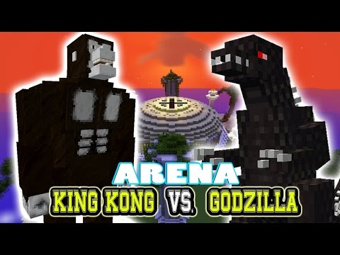 Minecraft Arena Battle KING KONG vs GODZILLA - MOB BATTLE - MINECRAFT MOD