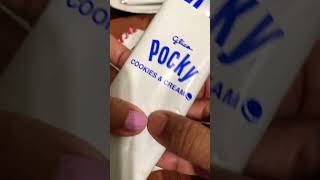 ASMR POCKY COOKIES & CREAM #satisfying #interesting #sweets