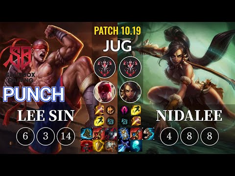 SB Punch Lee Sin vs Nidalee Jungle - KR Patch 10.19