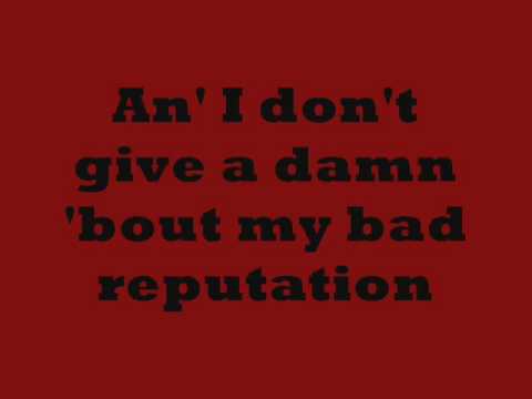 Joan Jett- Bad Reputation Lyrics on screen