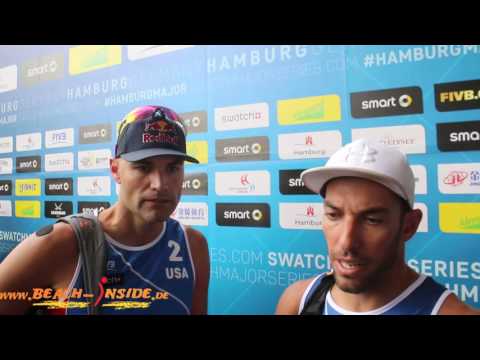 Lucena / Dalhausser after winning vs. Alison/Bruno in #hamburgmajor Semis