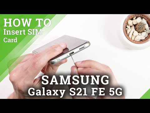 How to Insert SIM Card in SAMSUNG Galaxy S21 FE 5G  - Find and Open SIM Slot