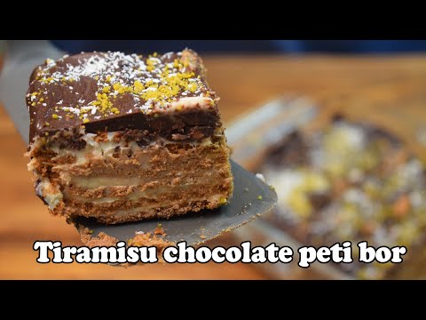 Chocolate tiramisu without cream and without ladyfinger